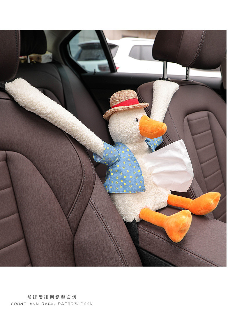 Car-Mounted Tissue Box Hanging Style Trendy Car Tissue Box for Women in the Car Creative Cute Doll Napkin Holder