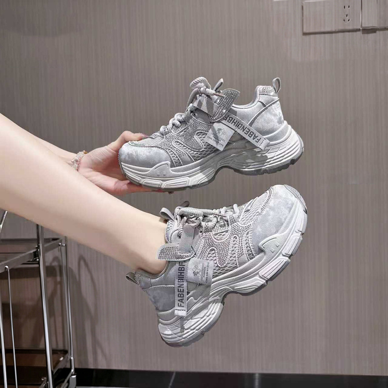 2026 Summer New Style Casual Dad Shoes Thick-Soled Mesh Breathable Casual Women's Comfortable Sports Shoes Dad Shoes for Women