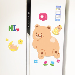 ins style teddy bear message sticker home refrigerator decoration animal erasable refrigerator sticker creative internet celebrity magnetic sticker 