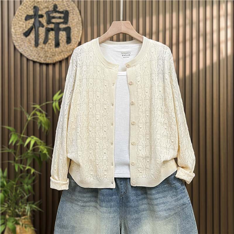 高级感六羊毛针织衫女开衫2025新款外穿秋冬季上衣外搭毛衣外套