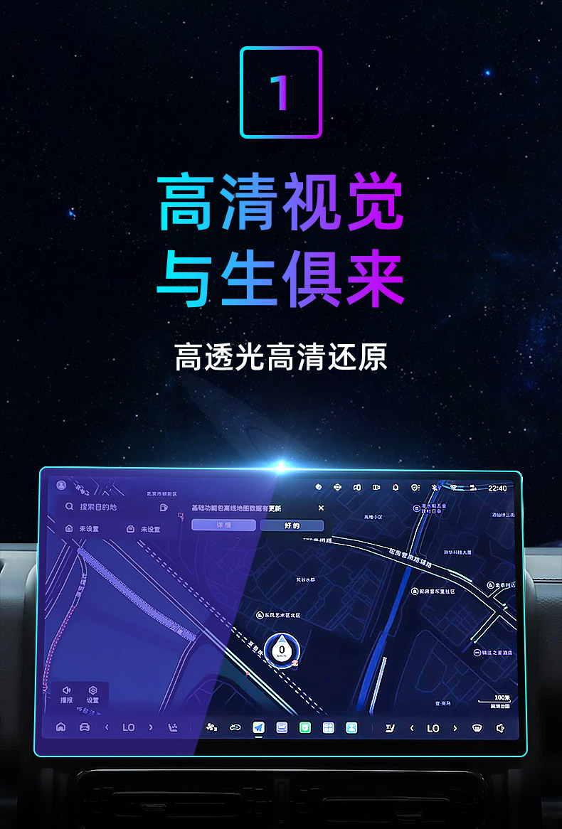 Suitable for Great Wall 2026 Haval H9: tempered glass screen protector for the central control screen, car navigation screen, and instrument panel