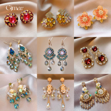 银针欧美轻奢人造锆石水晶款爱心耳钉时尚宫廷风耳环高级感耳饰女