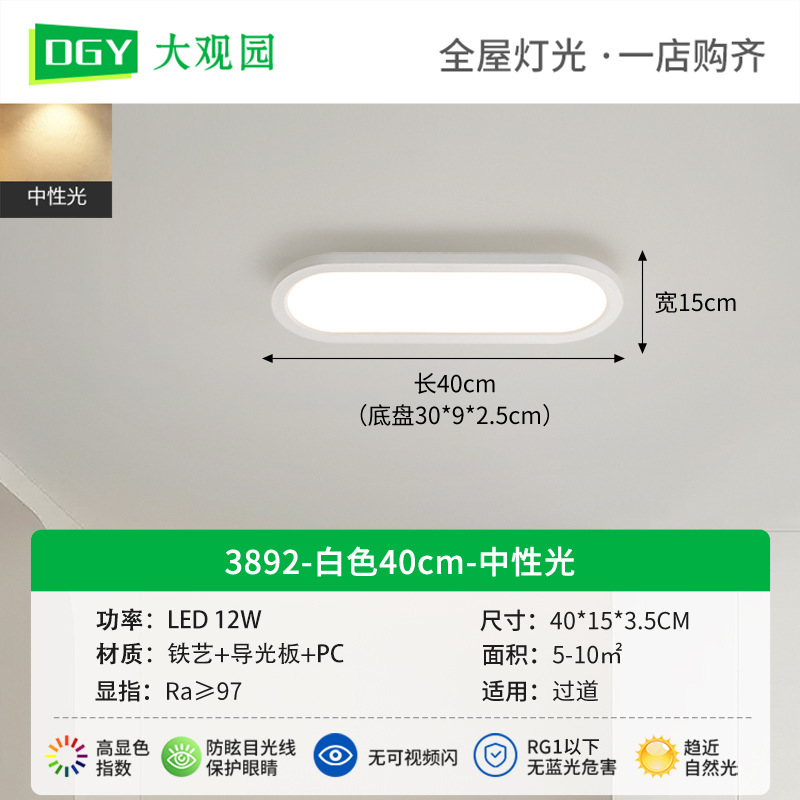 Pasillo de pasillo LED lámpara de techo de viento antiguo ultra delgada moderna vestibular simple lámpara de balcón L263