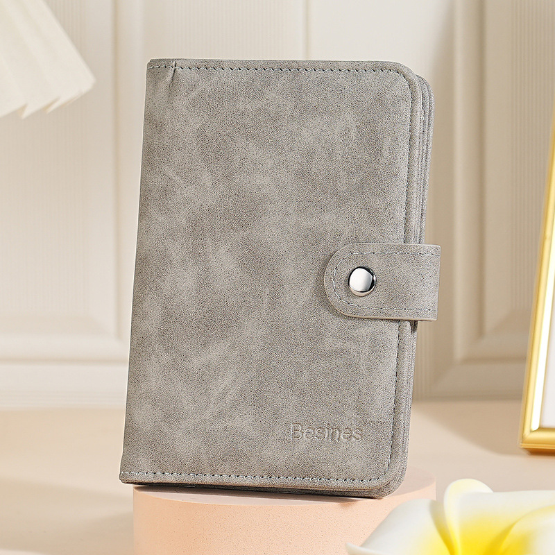 Bolsa de tarjetas de identificación antirrobo cepillo de pasaporte abrazadera de boletos de avión cremallera multifuncional de viaje al extranjero bolsa de pasaporte cartera