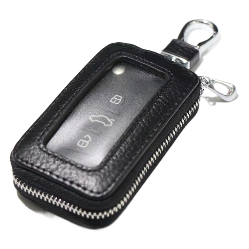 New Cross-Border Genuine Cowhide Key Bag Multi-Functional Large Capacity Car Universal Key Protective Cover Remote Control for Men