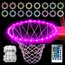 新款led灯串篮球框灯串5号防水电池盒七彩RGB全彩灯串篮球框装饰
