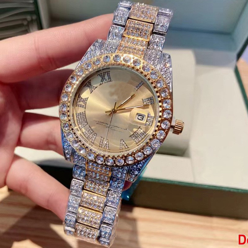 Fashionable diamond-encrusted women's watch with calendar, steel strap, waterproof ladies' watch, wholesale and dropshipping available Fashionable diamond-encrusted women's watch with calendar, steel strap, waterproof ladies' watch, wholesale and dropshipping available