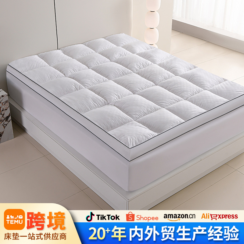 Cross-Border Amazon New Model Brushed Thickened Three-Dimensional Fitted Sheet Mattress Protector Simmons Feather Silk Cotton Fitted Sheet