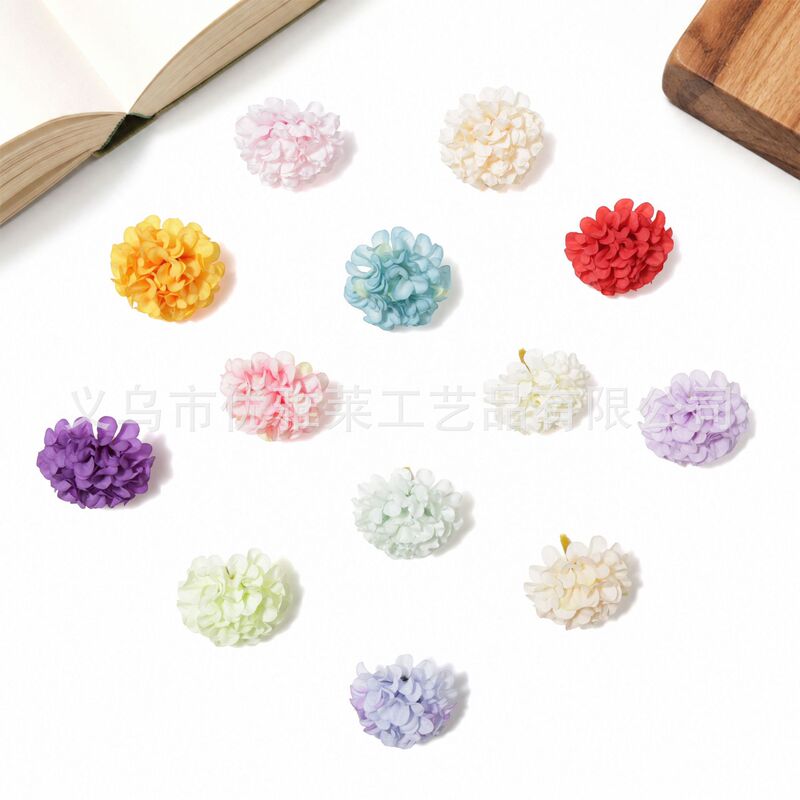Simulation Hydrangea chrysanthemum flower head DIY handmade wreath headdress hair accessories material wedding decoration flower wall background layout Simulation Hydrangea chrysanthemum flower head DIY handmade wreath headdress hair accessories material wedding decoration flower wall background layout