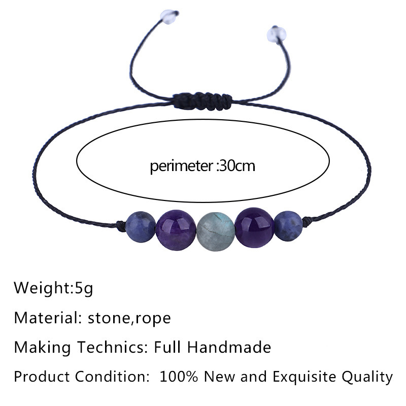 1 Pieza Estilo Simple Geométrico Piedra Línea De Cera Mujeres Pulsera display picture 1