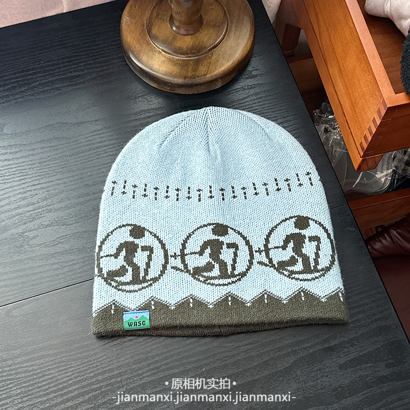 美式街头滑雪嘻哈潮牌针织帽子男女秋冬新款保暖显脸小ins毛线帽|undefined