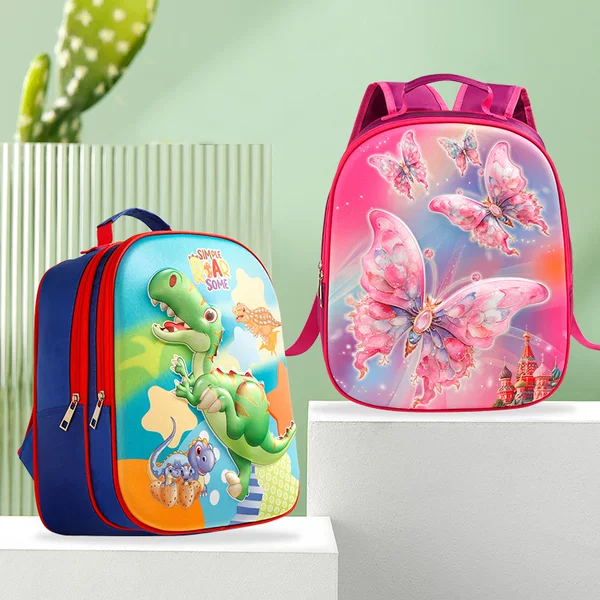 New Style Kindergarten and Elementary School Backpacks, Cartoon Cute Children's Schoolbags, Backpacks for Boys and Girls, Logo Manufacturer Wholesale, Weight Reduction