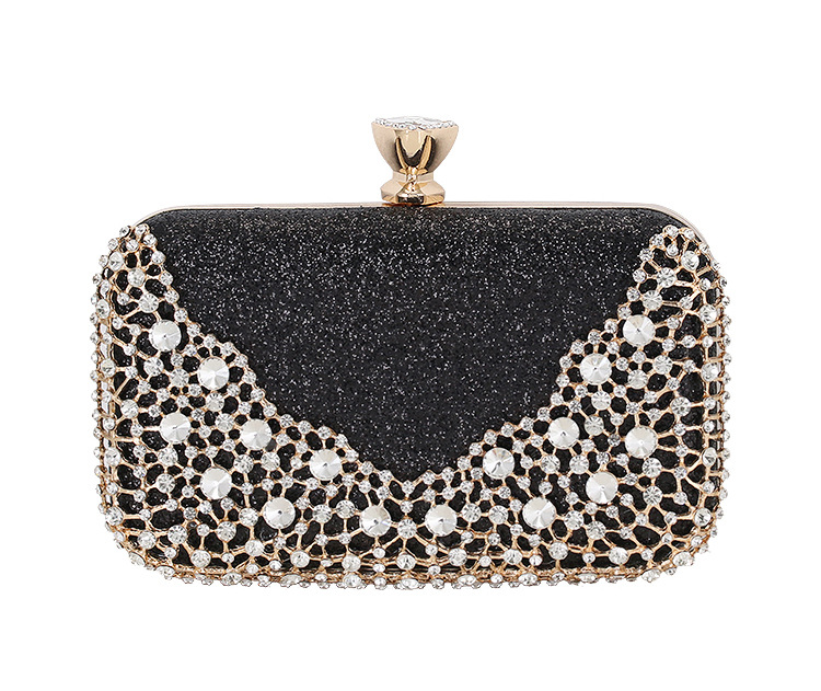 Warm Bella cross-border new evening bag European and American women's handbag Diamond-embedded banquet clutch dress evening bag