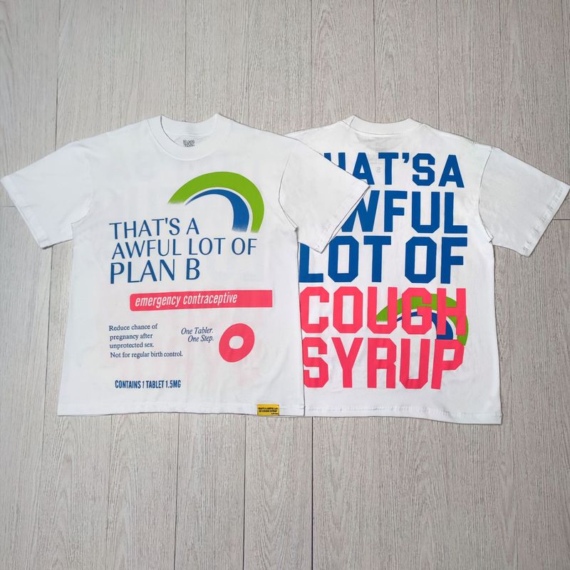 国境を越えた高品質THAT'S A AWFUL LOT OF COUGH SYRUP咳止めシロップ純綿Tシャツ|undefined