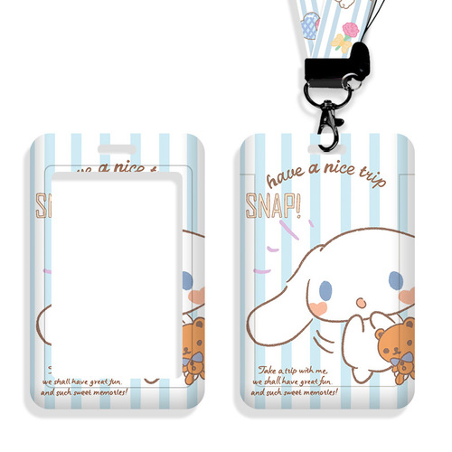 Cartoon student campus card holder, ID holder, halter rope, holder, bus and subway access control, meal card protective holder, wholesale