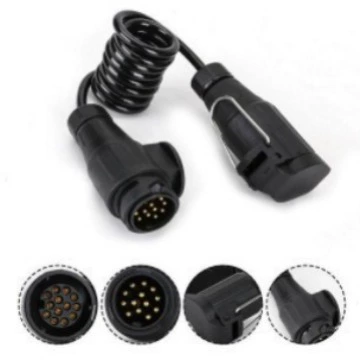 TM1123 Пружинный провод с вилкой прицепа, 13 ядер на 13 ядер, длина 1 м, 7-жильный пружинный провод