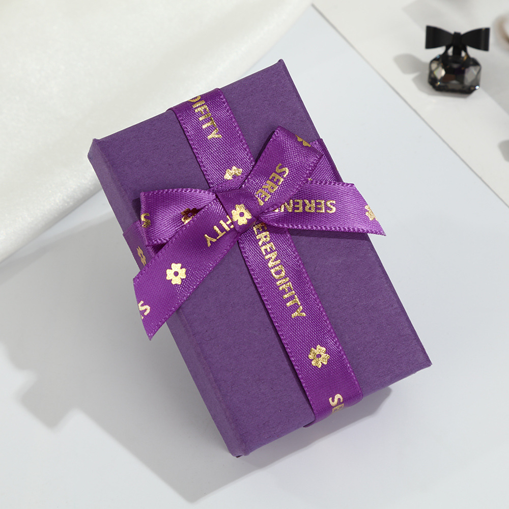 Caja de joyería de arco de moda coreana simple caja de embalaje de regalo de alta calidad caja de almacenamiento de collar de pendientes de anillo