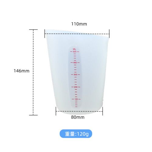Puffy Drop Silicone Measuring Cup, 250ml/500ml Kitchen Simple Liquid Measuring Tool