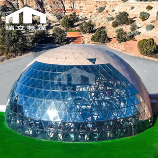 Customized 18.2m Wood-Colored Glass Starry Sky Room Internet-Famous Resort Scenic Camp Outdoor Luxury Restaurant Tent