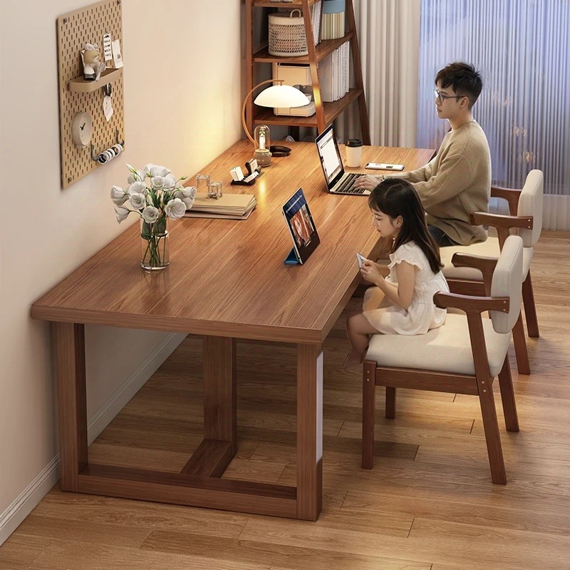 Mesa de escritorio de computadora casera dormitorio doble moderno simple mesa rectangular mesa de trabajo estudiantil escritorio