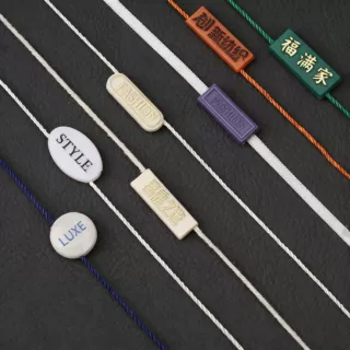 定制现货服装双插二合一烫金吊粒异型吊粒吊牌挂绳异形吊粒吊绳