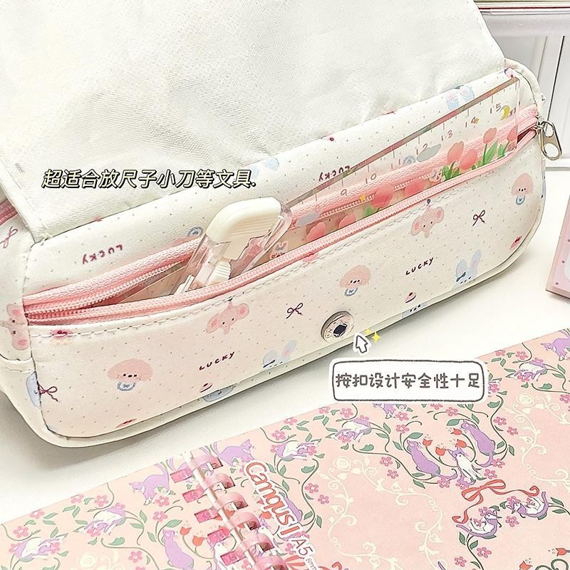 日本インズリトルエレファントパーティー折りたたみ鉛筆バッグ学生かわいい高価値大容量文具箱収納鉛筆バッグ|undefined