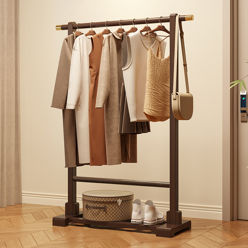 Percha de ropa de piso de dormitorio percha de ropa doméstica almacenamiento estante de almacenamiento sala de estar percha de ropa multifuncional 2025 nuevo