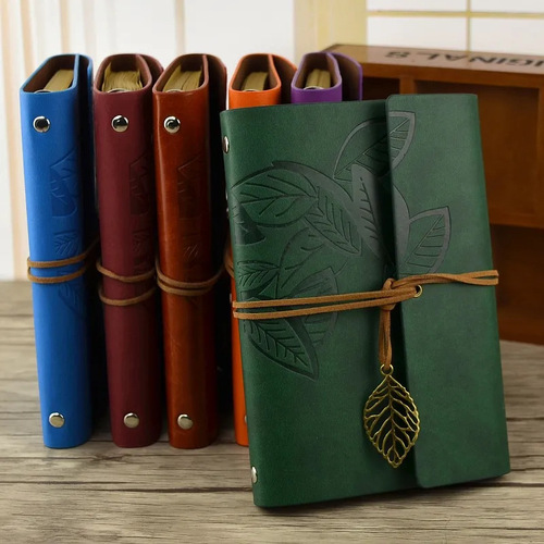 Creative binding wirebound notebook wholesale leaf retro travel journal notepad diary book detachable