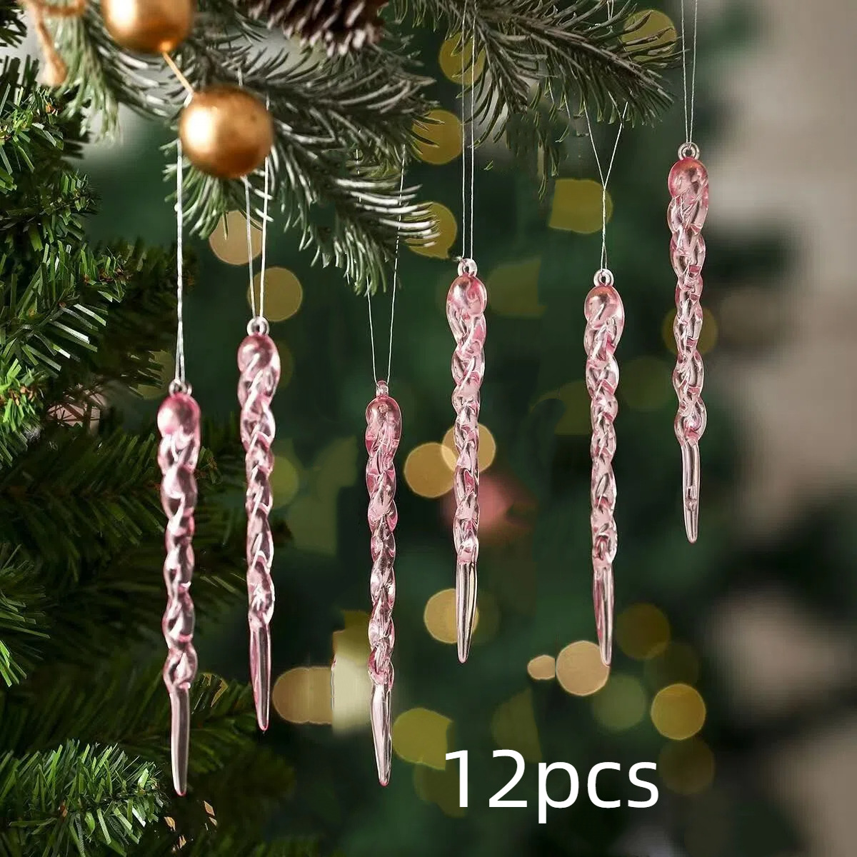 国境を越えたクリスマスの祭り用品の創造的な透明な氷のペンダントの新しいクリスマスツリーの装飾ねじ山のペンダントの木