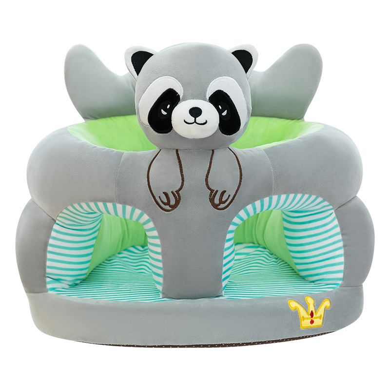 Asiento de aprendizaje para bebés anti-caídas, asiento de dibujos animados para bebés que aprenden a sentarse en un pequeño sofá sin lesiones espinales.