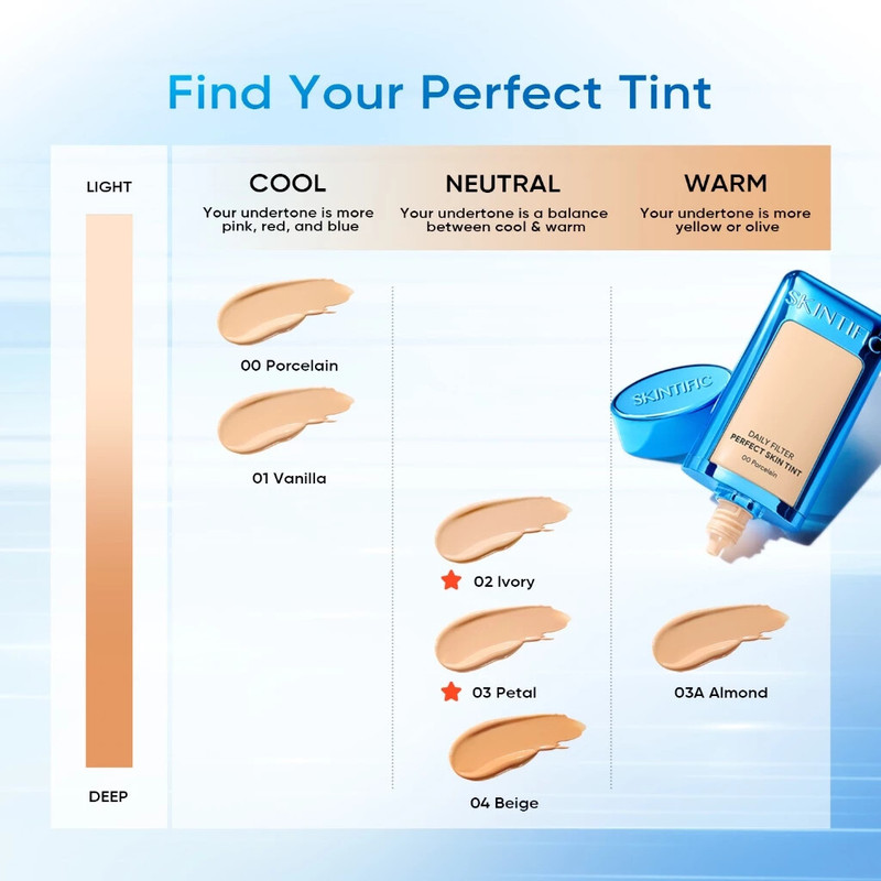 SKINTIFIC粉底液保湿霜 Tinted Moisturizer locks in flawless|undefined