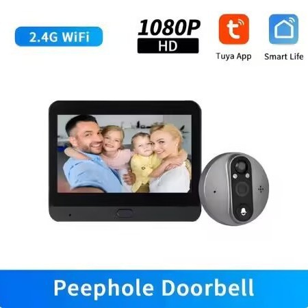 无线wifi智能语音对讲门铃tuya手机远程拍照录像高清夜视猫眼