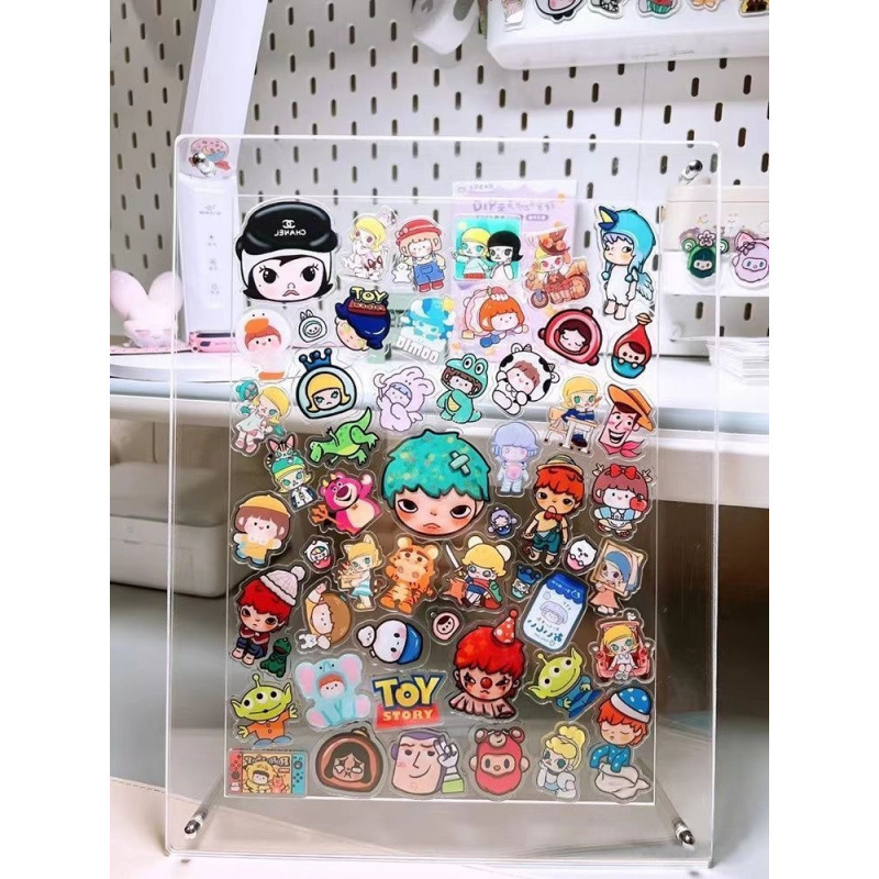 Acrylic sheet stand-up storage photo frame, hollow three-layer acrylic photo frame, transparent acrylic puzzle frame
