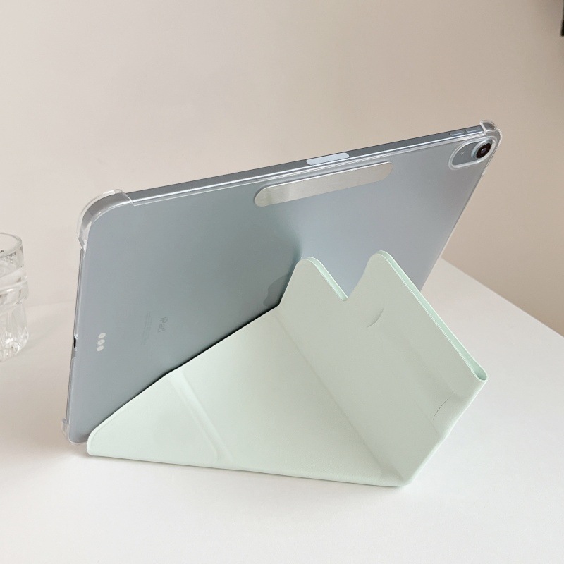 适用iPad Pro11Y折搭扣保护套Air6/54磨砂亚克力10.2防弯摔壳11代|undefined