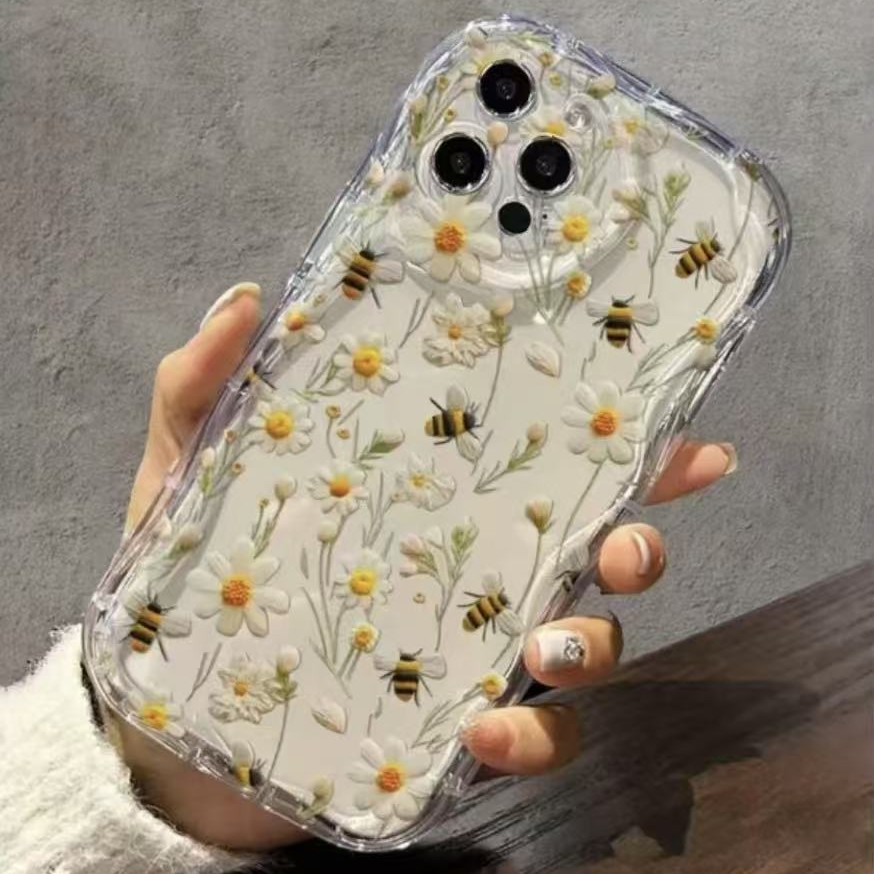 Nueva margarita fresca para iPhone 15promax funda para teléfono móvil Apple 16/14pro Japón y Corea 13/12X