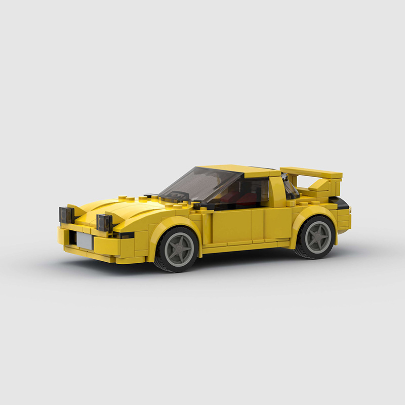 rx7 anime racing model compatible with Lego small particle MOC blocks DIY puzzle car toy model wholesale