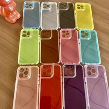 适用iphone16PROMAX经典彩色15亚克力太空壳14手机壳13防摔保护套