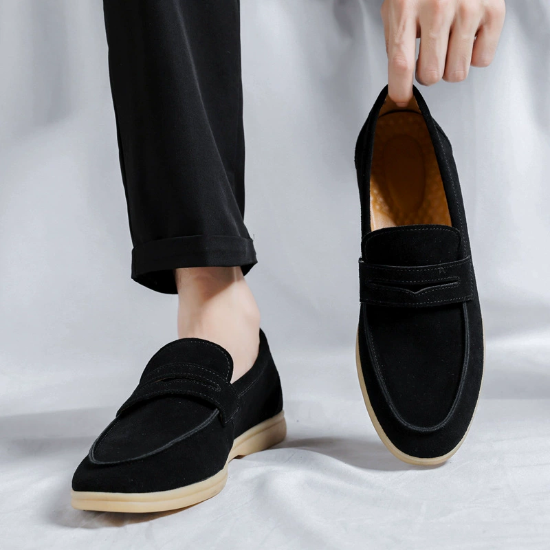 Ретро без флиса обувь, мягкая подошва, повседневная обувь с пирсингом, lazy shoes, 2023 весна-осень, новые изделия