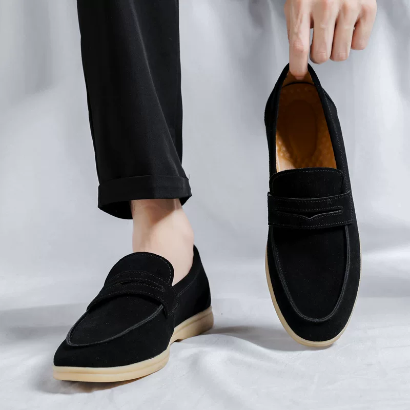 Ретро без флиса обувь, мягкая подошва, повседневная обувь с пирсингом, lazy shoes, 2023 весна-осень, новые изделия