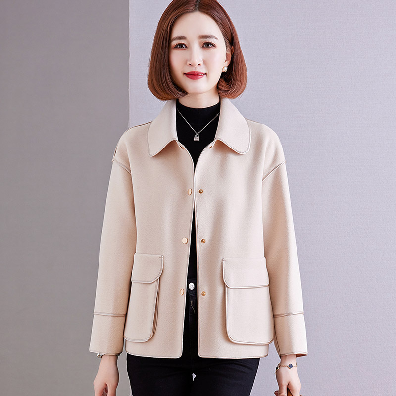 Quality double-sided woolen coat for women new spring and autumn fashion cardigan sports casual top long sleeve
