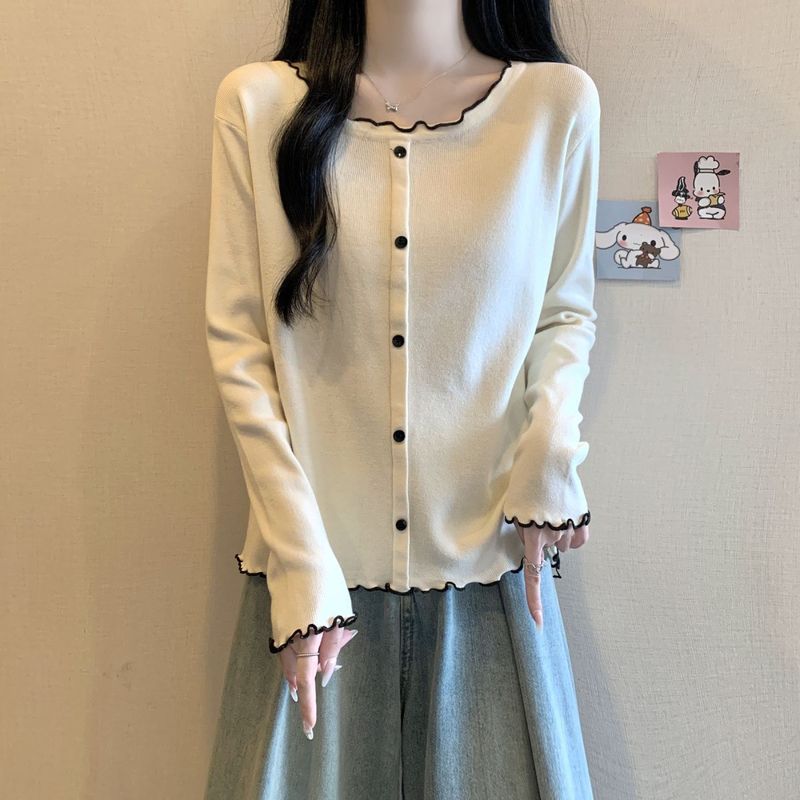 大码女装2025秋装新款洋气针织衫胖妹妹宽松显瘦长袖毛衣打底衫女|undefined