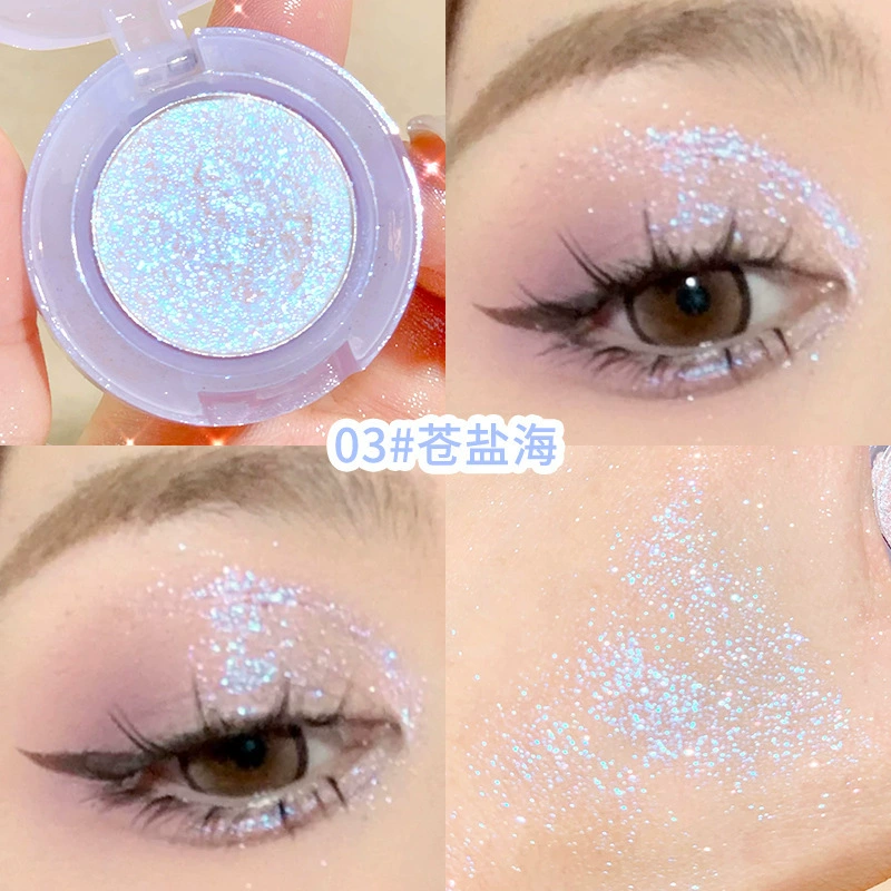 Monochrome Eye Shadow XIXI D-559, Glitter Sequin Finish, Long-Lasting Color