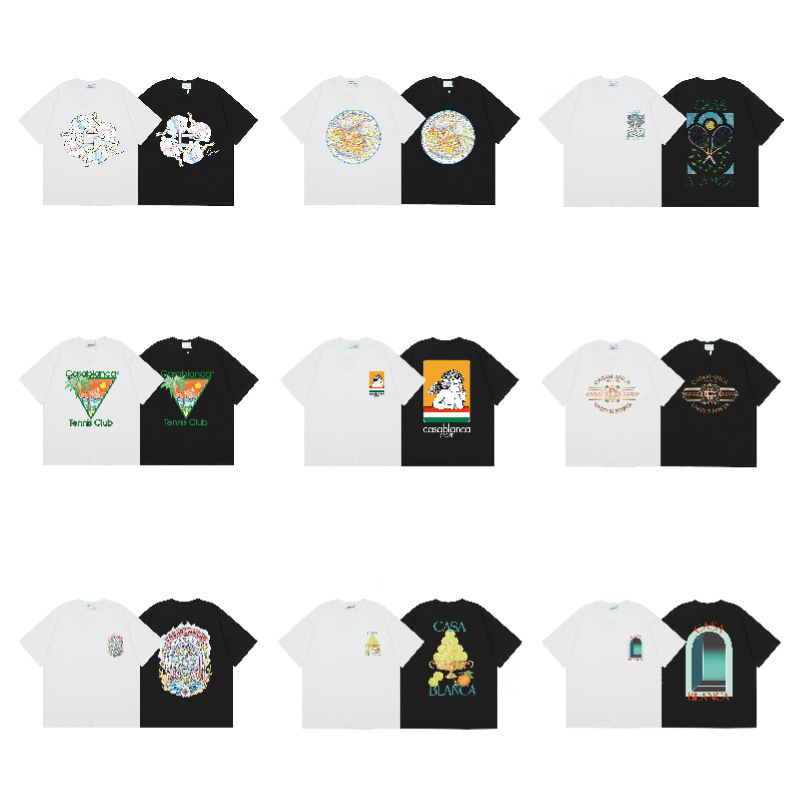 Casa American Trendy Brand Online Short-Sleeved Men's Couple Ins Summer Super Popular T-Shirt Women's Tops Short-Sleeved Loose European Version