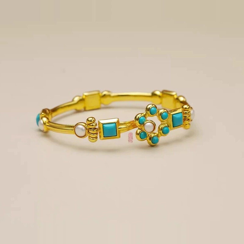 [Shop selling] inlaid bracelet pearl bracelet Hanfu accessories Tang style children fresh and sweet ethnic style