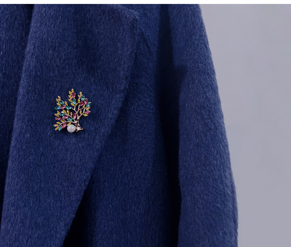 50g Weight Rhinestones Inlay Material Brooches Classification Daily Occasion Alloy Material Tree Pattern Unisex Gender Inlay Design Retro Style Retro Pin Tree Alloy Inlay Rhinestones Unisex Brooches 8
