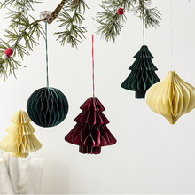 Christmas tree 圣诞树蜂窝球挂装饰圣诞节创意摆件装饰品可折叠
