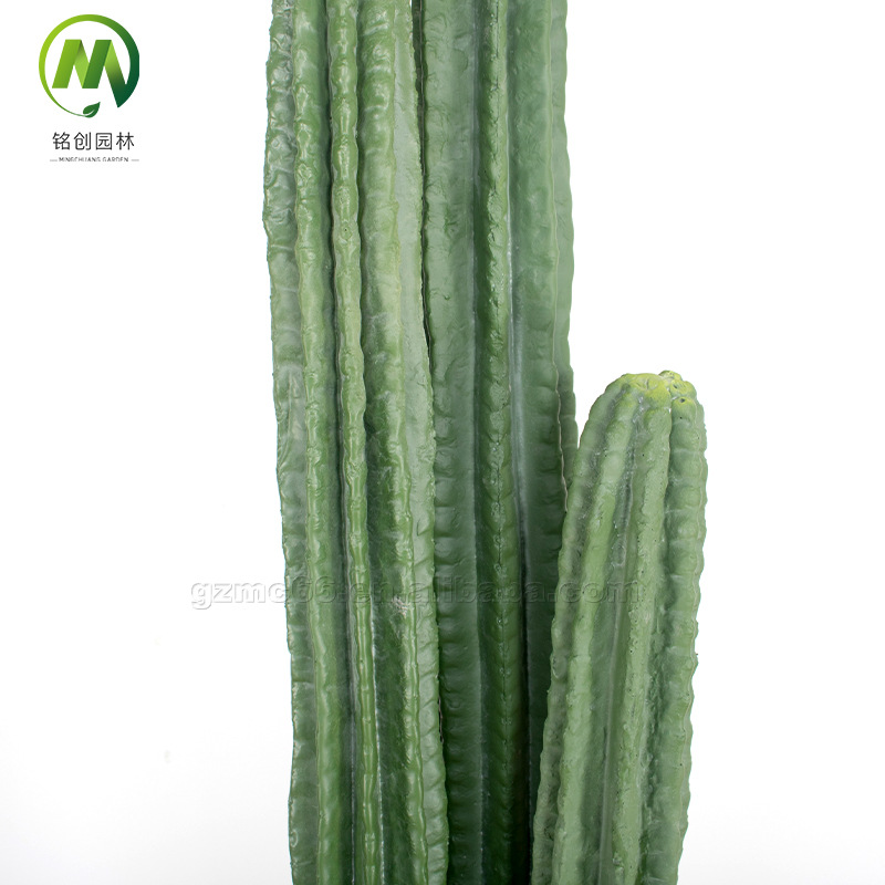 Planta tropical para paisajismo, columna de cactus de poliuretano, planta artificial grande en maceta, cactus de desierto, vara de medición decorativa. image 3