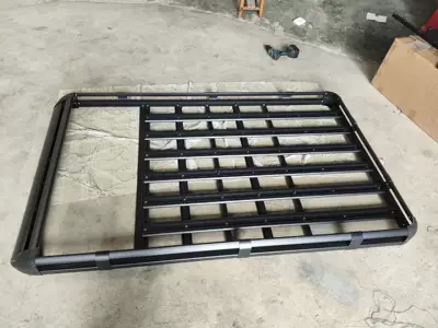 Roof rack: Alloy Roof Frame - black-16-12m-sunroof-version-comes-with-straps-no-drilling-required