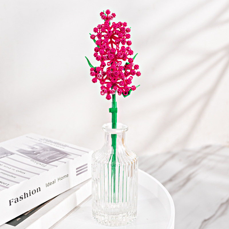 JAKI Jiaqi bloques de construcción suculenta olla montaje decoración interior simulación flor planta juguete lindo regalo la muchacha