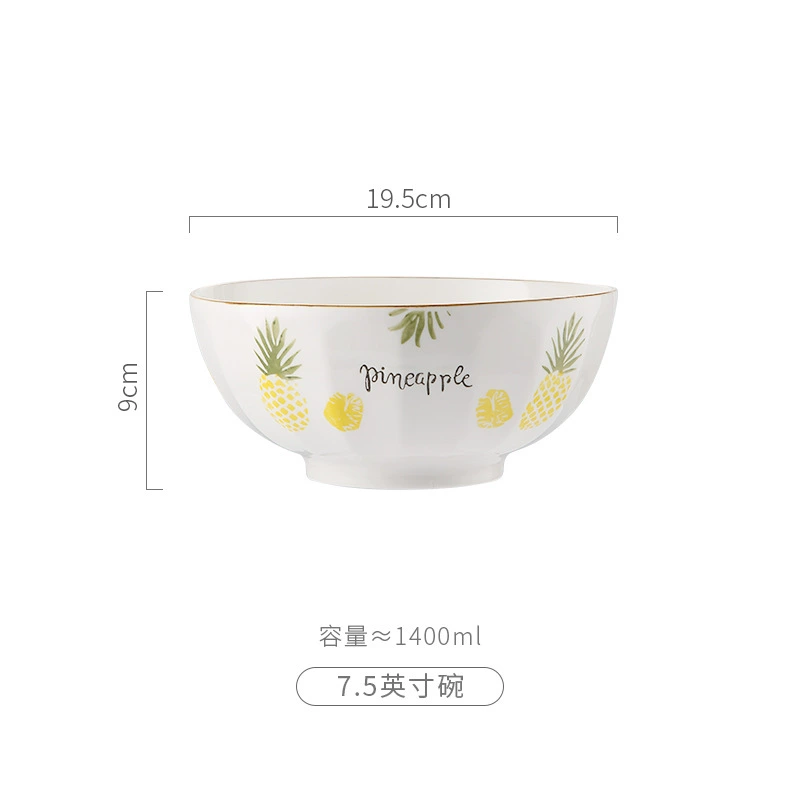 Керамическая посуда New Pineapple pattern, тарелки для ужина, миски, палочки и ложки, опции оптовые